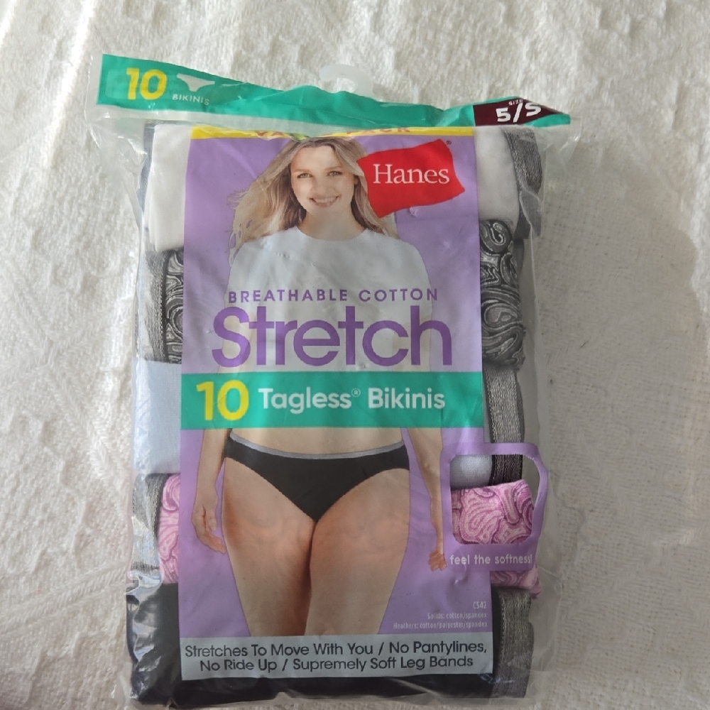 Hanes Breathable Tagless Cotton Stretch Bikinis